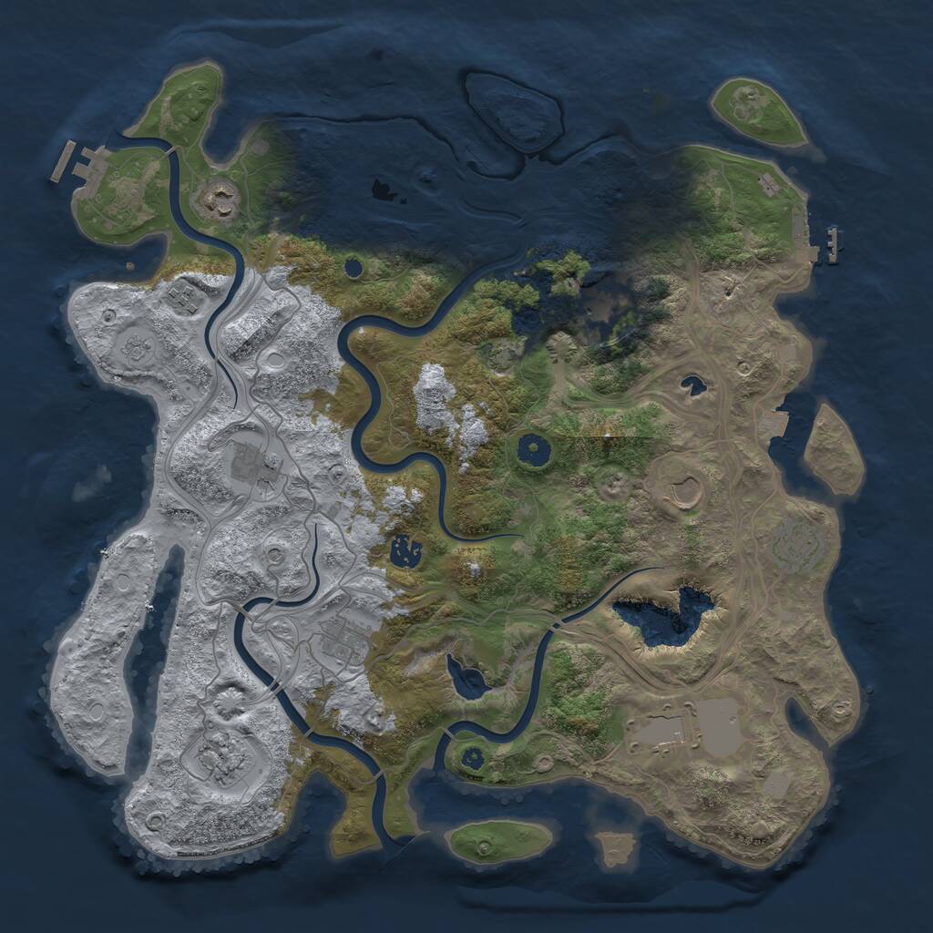 Rust Map: Procedural Map, Size: 4250, Seed: 6326811, 16 Monuments