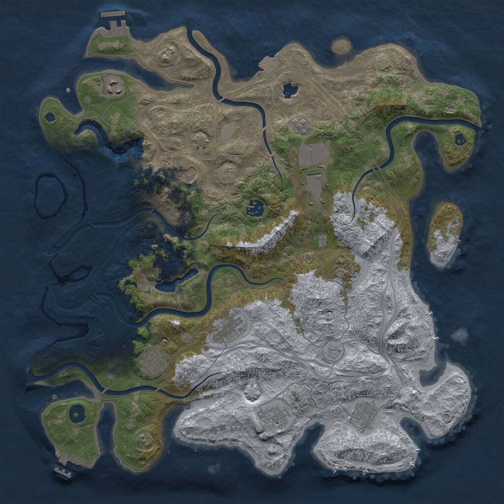 Rust Map: Procedural Map, Size: 4250, Seed: 2440289, 16 Monuments