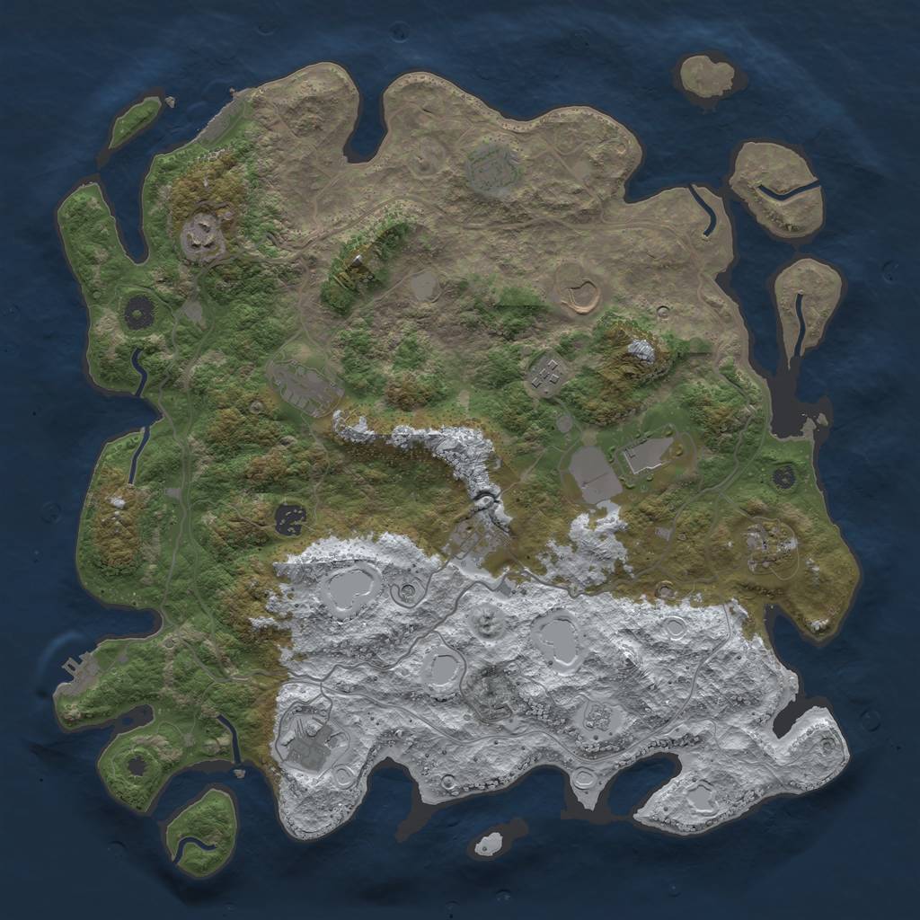 Rust Map: Procedural Map, Size: 4250, Seed: 478193, 19 Monuments