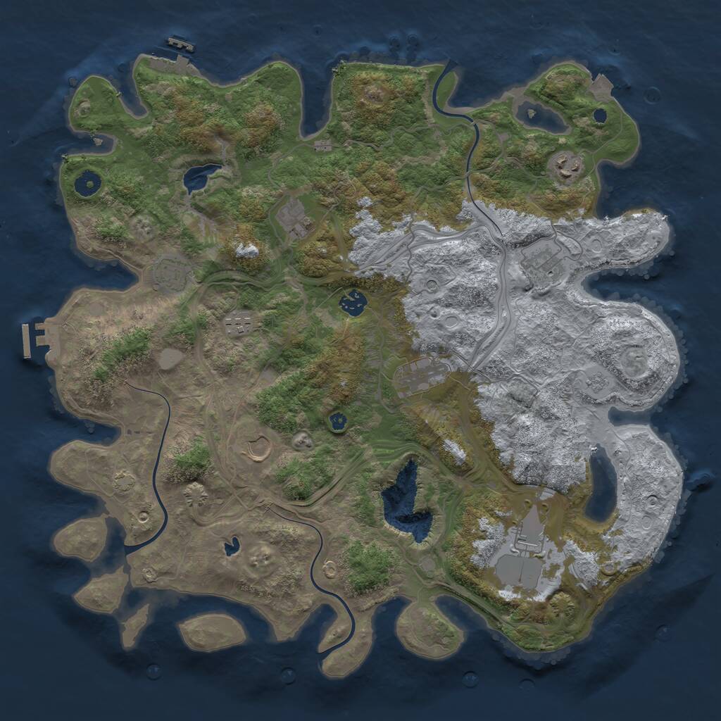 Rust Map: Procedural Map, Size: 4250, Seed: 3679874, 15 Monuments