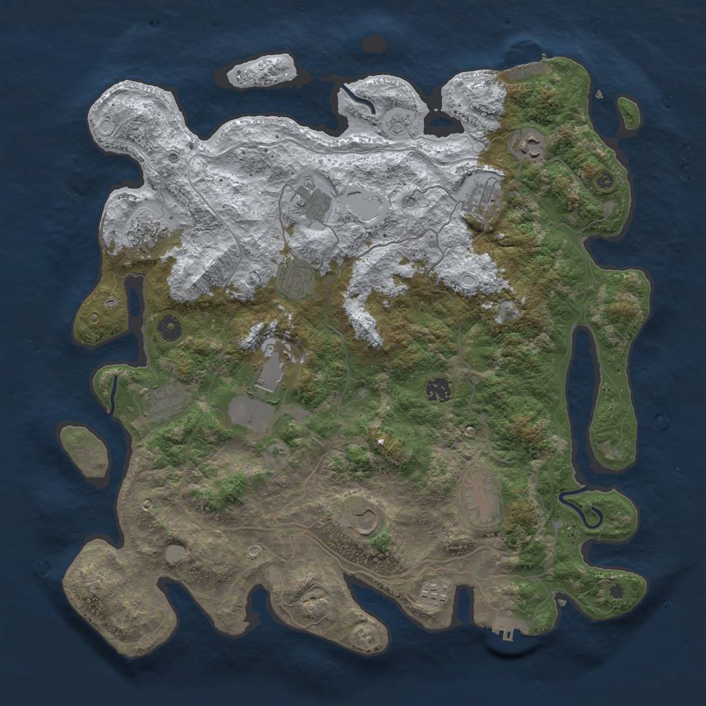 Rust Map: Procedural Map, Size: 4250, Seed: 2082026, 20 Monuments
