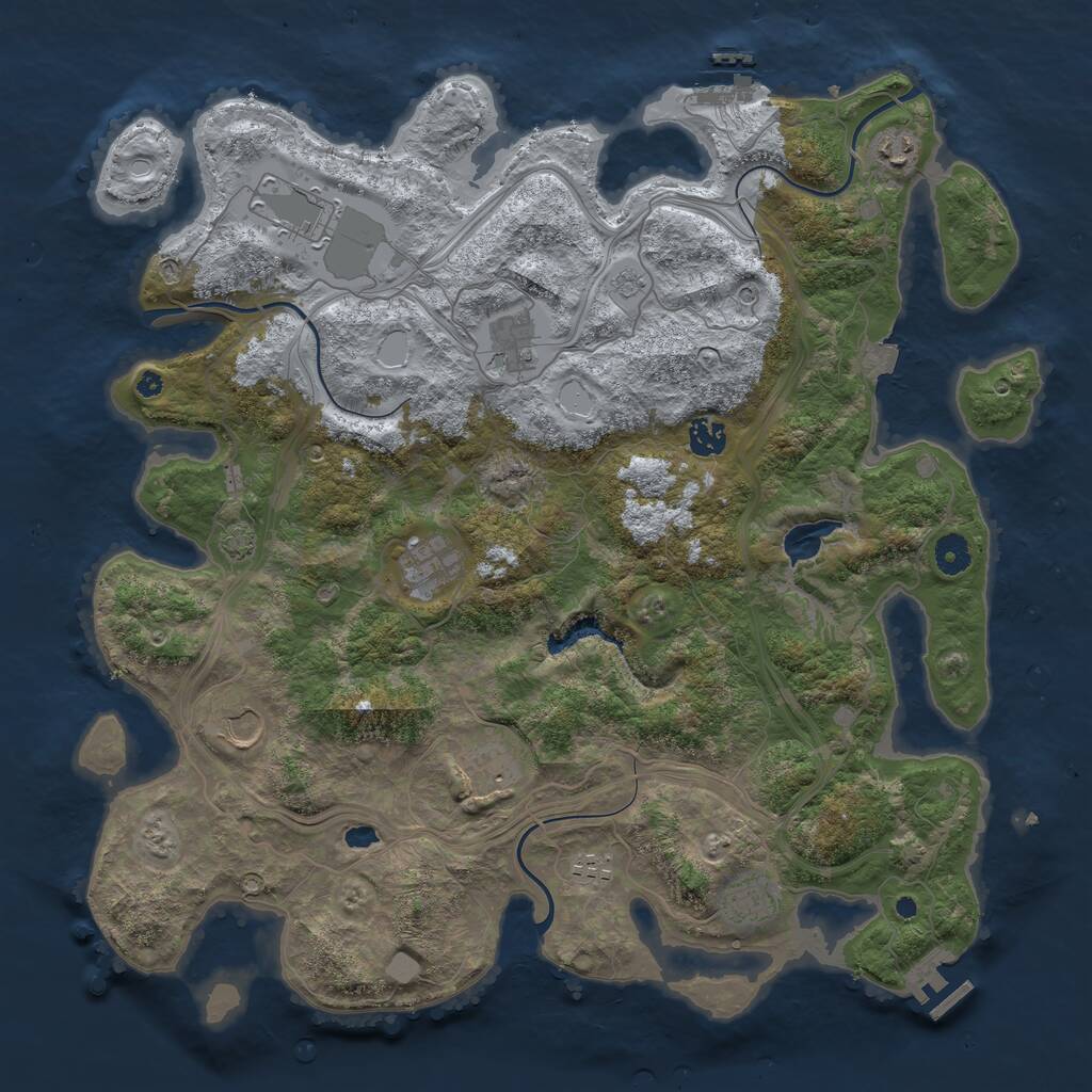 Rust Map: Procedural Map, Size: 4250, Seed: 4700172, 15 Monuments