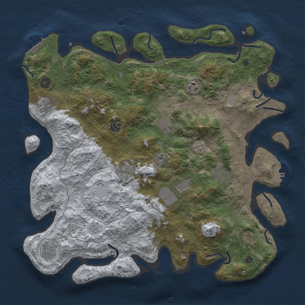Rust Map: Procedural Map, Size: 4250, Seed: 3134669, 19 Monuments