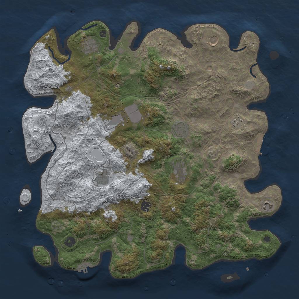 Rust Map: Procedural Map, Size: 4250, Seed: 79910, 18 Monuments