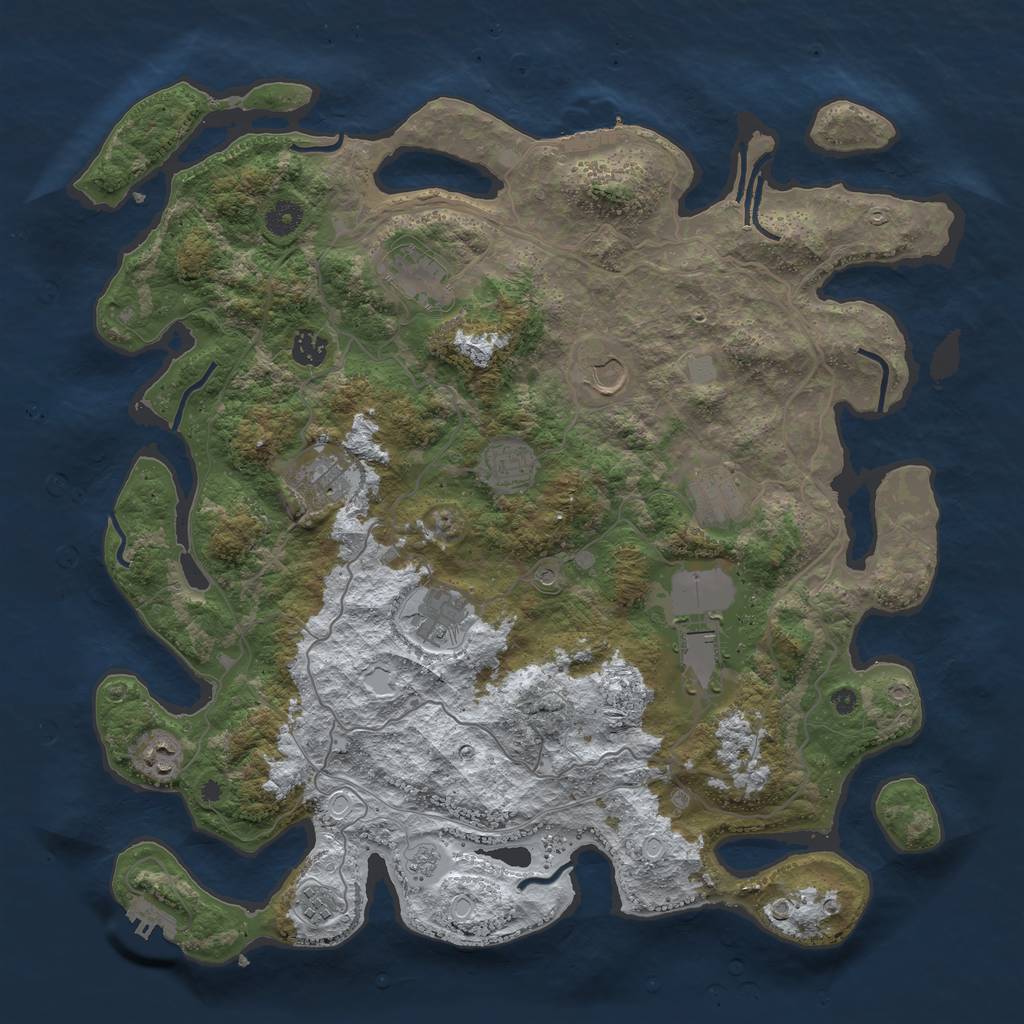 Rust Map: Procedural Map, Size: 4250, Seed: 1122851, 19 Monuments