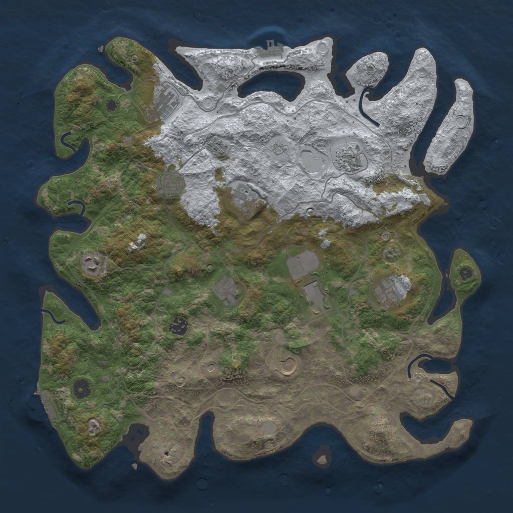 Rust Map: Procedural Map, Size: 4250, Seed: 6247264, 20 Monuments