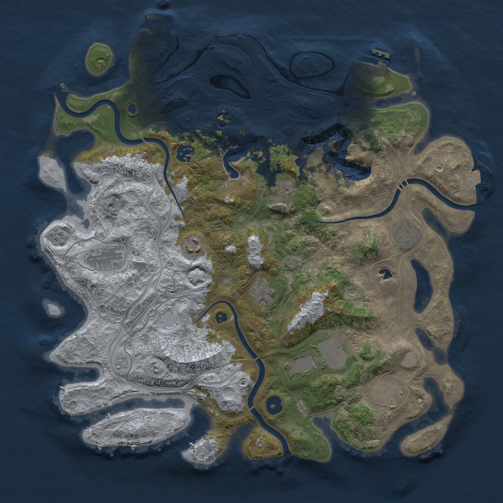 Rust Map: Procedural Map, Size: 4250, Seed: 3352975, 15 Monuments