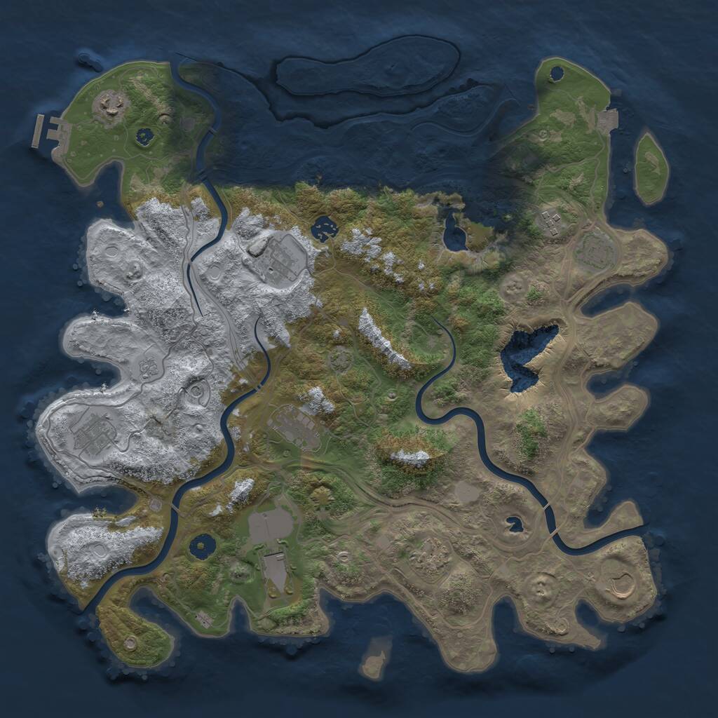 Rust Map: Procedural Map, Size: 4250, Seed: 960675, 15 Monuments