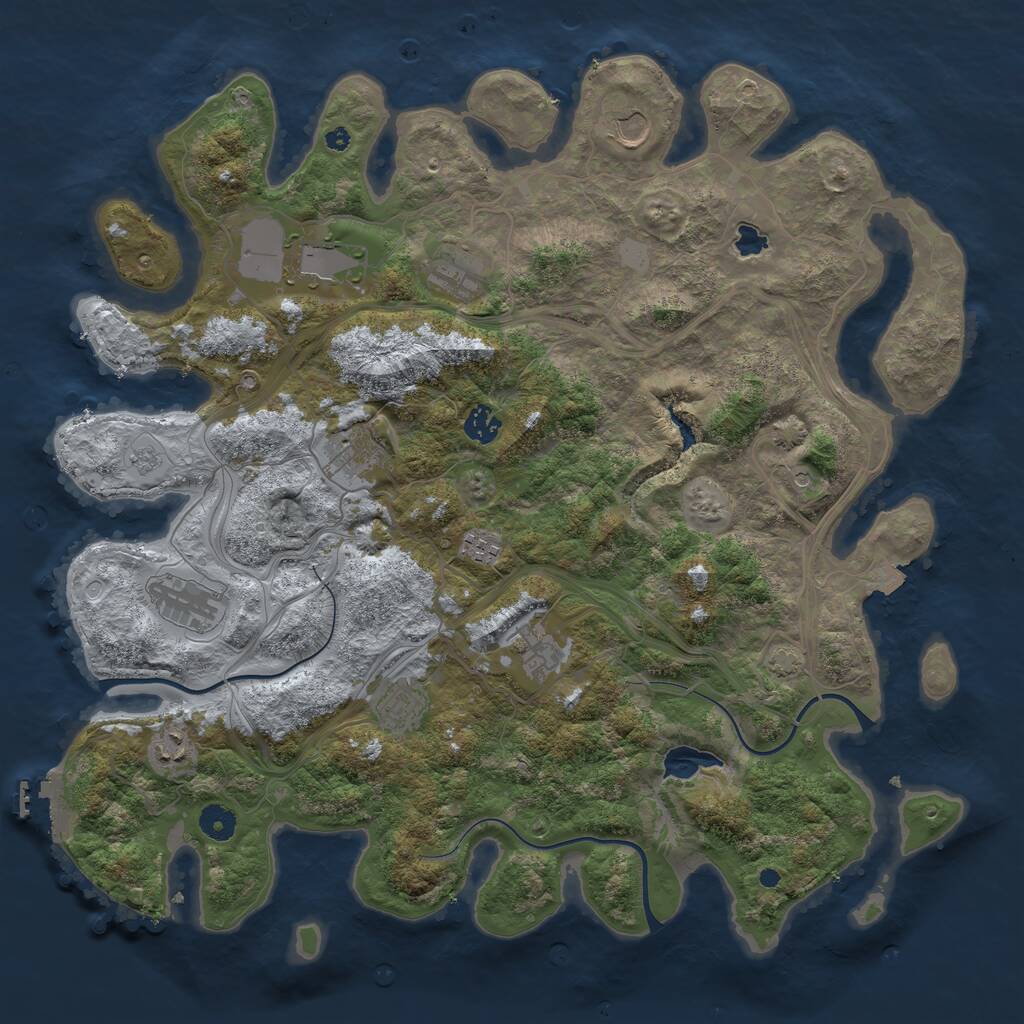 Rust Map: Procedural Map, Size: 4250, Seed: 3896483, 15 Monuments
