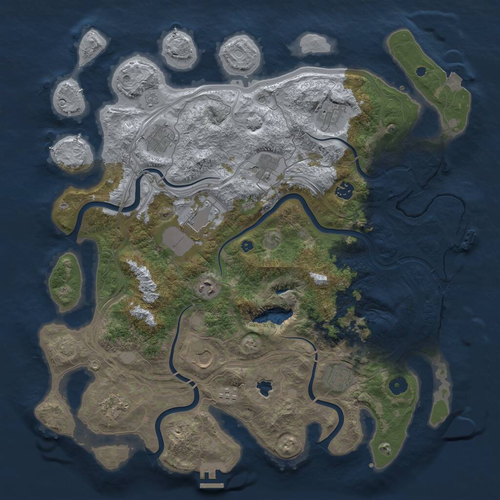 Rust Map: Procedural Map, Size: 4250, Seed: 5697958, 16 Monuments