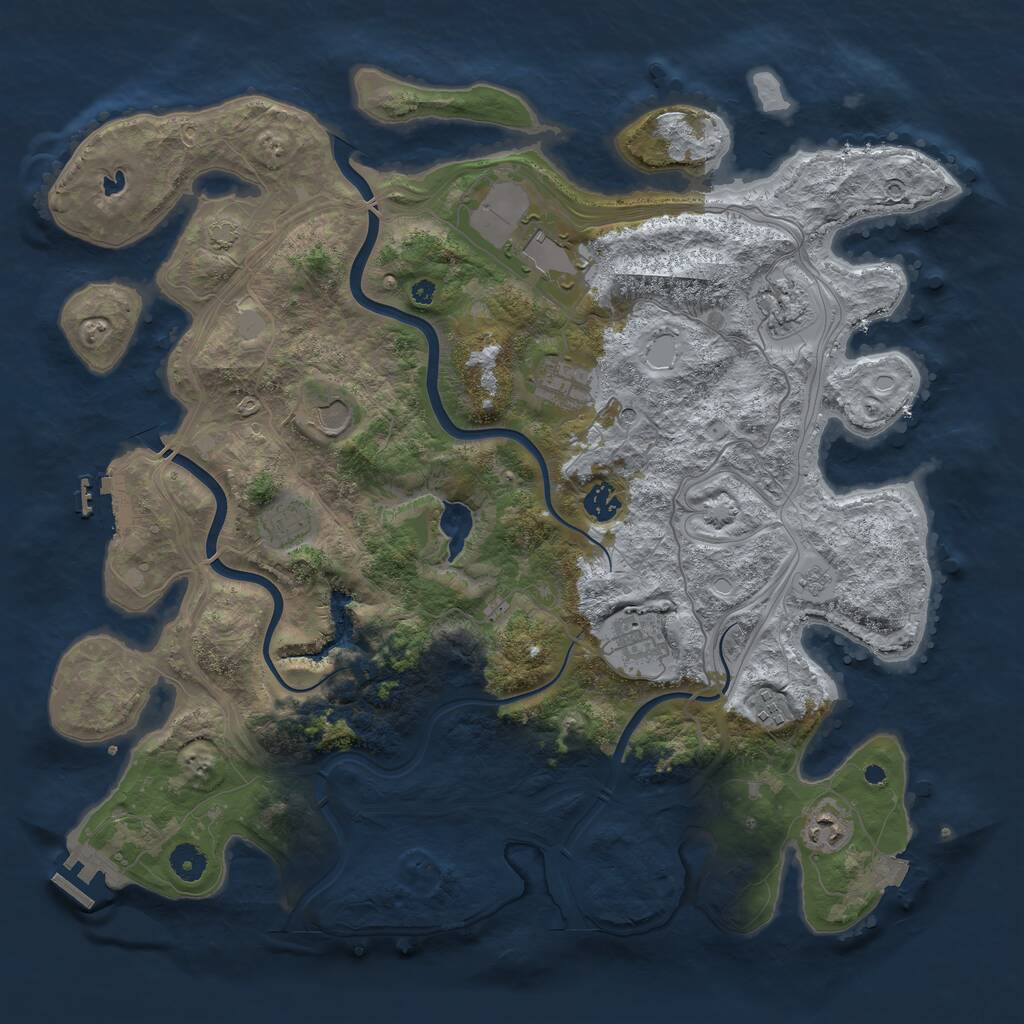 Rust Map: Procedural Map, Size: 4250, Seed: 5640752, 15 Monuments