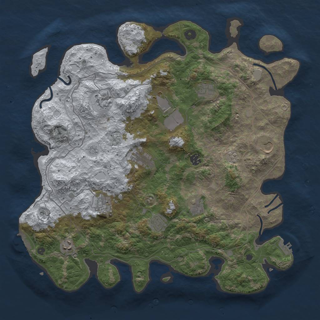 Rust Map: Procedural Map, Size: 4250, Seed: 1614062, 20 Monuments
