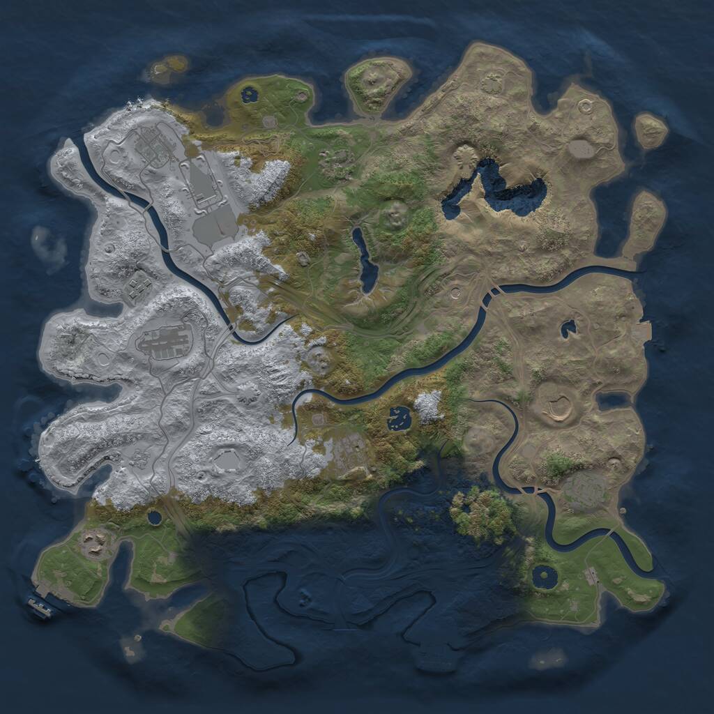 Rust Map: Procedural Map, Size: 4250, Seed: 2130559, 16 Monuments