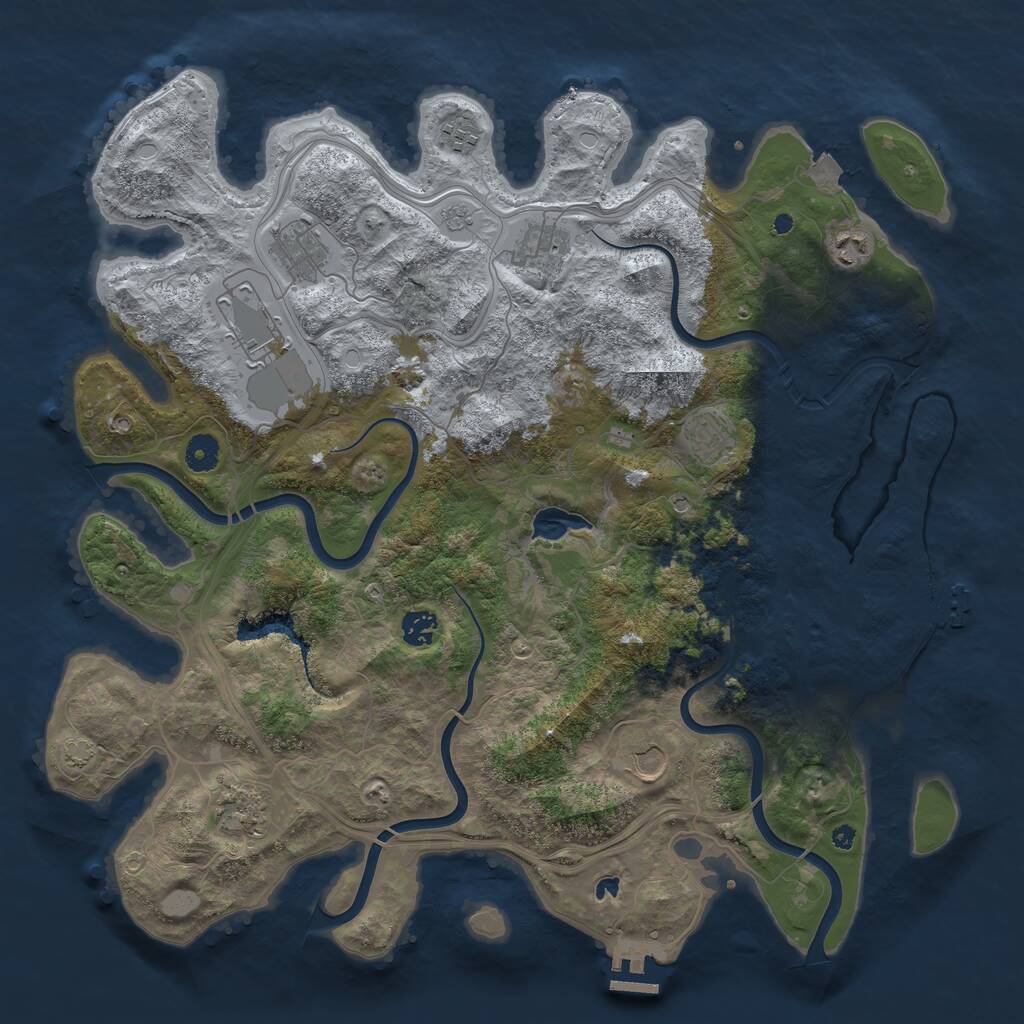 Rust Map: Procedural Map, Size: 4250, Seed: 5499317, 15 Monuments