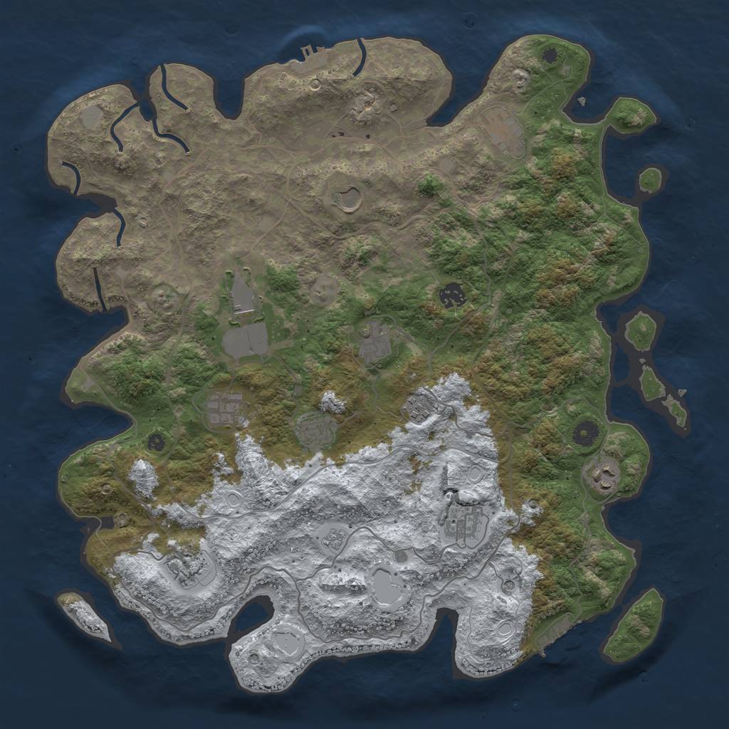 Rust Map: Procedural Map, Size: 4250, Seed: 4402621, 20 Monuments