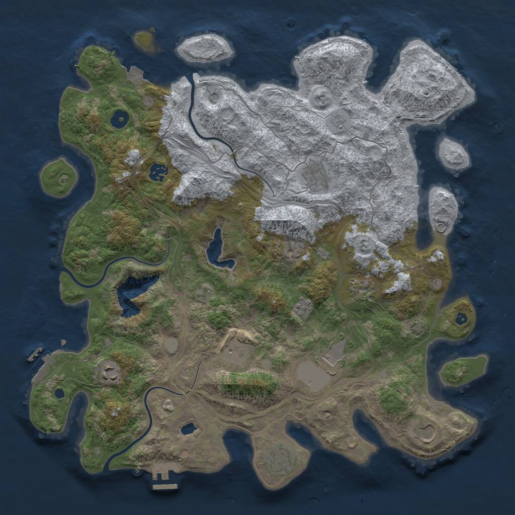 Rust Map: Procedural Map, Size: 4250, Seed: 6108269, 15 Monuments