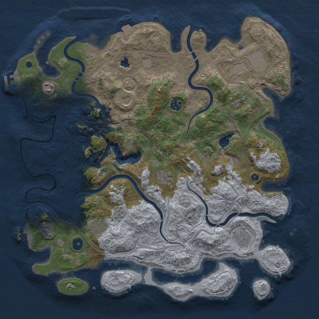 Rust Map: Procedural Map, Size: 4250, Seed: 3726672, 15 Monuments