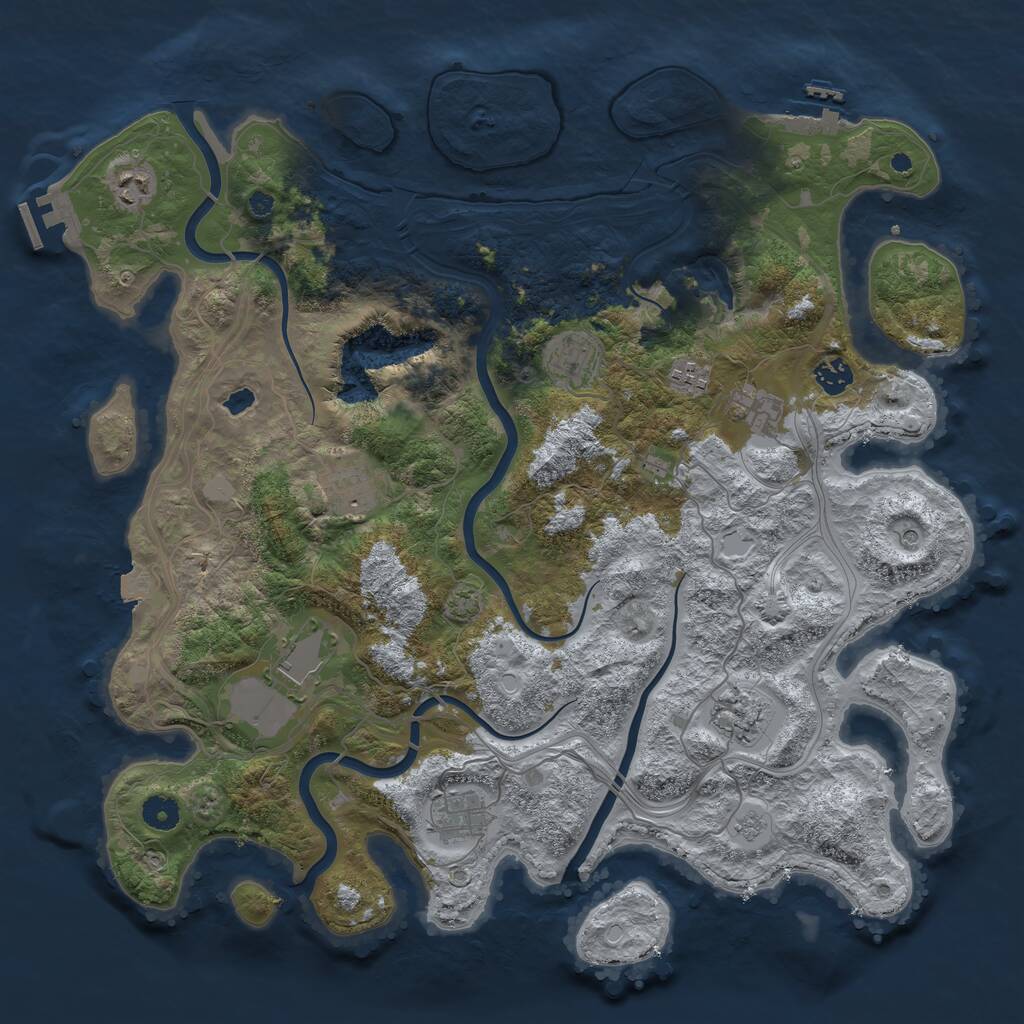 Rust Map: Procedural Map, Size: 4250, Seed: 6404149, 15 Monuments
