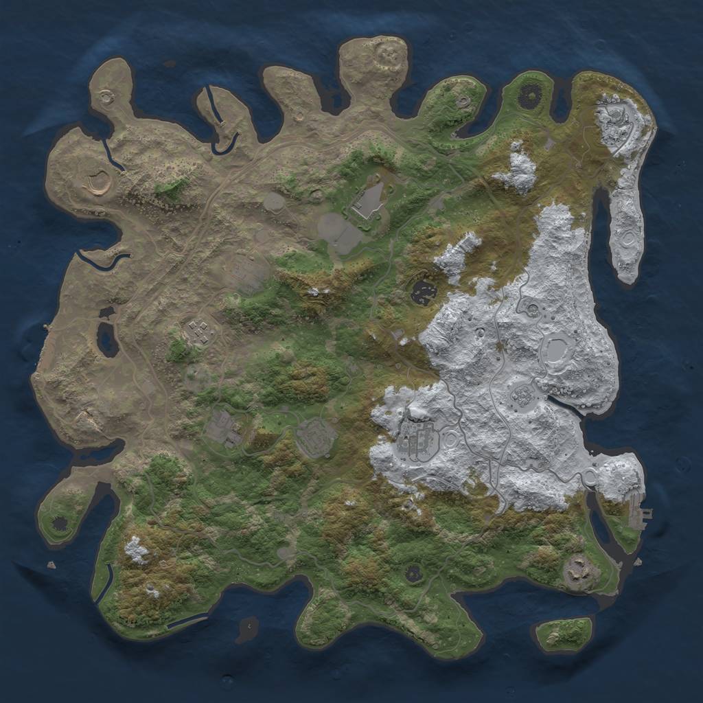 Rust Map: Procedural Map, Size: 4250, Seed: 5847479, 19 Monuments