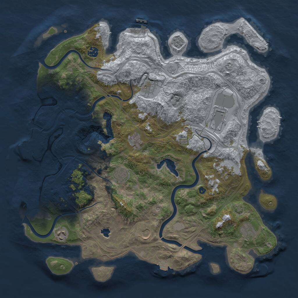 Rust Map: Procedural Map, Size: 4250, Seed: 1148978, 16 Monuments