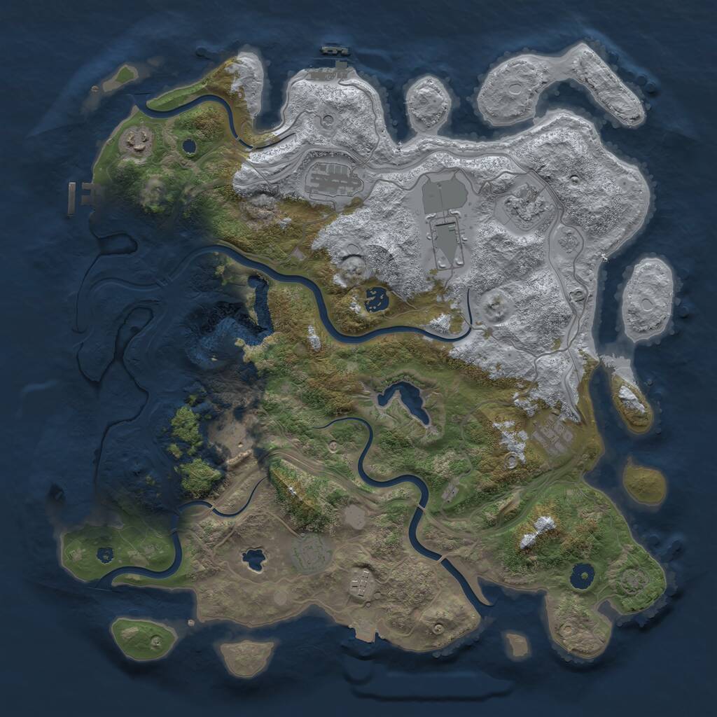 Rust Map: Procedural Map, Size: 4250, Seed: 1148978, 15 Monuments