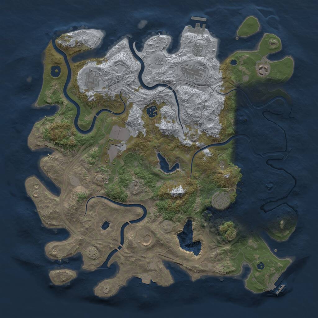 Rust Map: Procedural Map, Size: 4250, Seed: 5820182, 15 Monuments