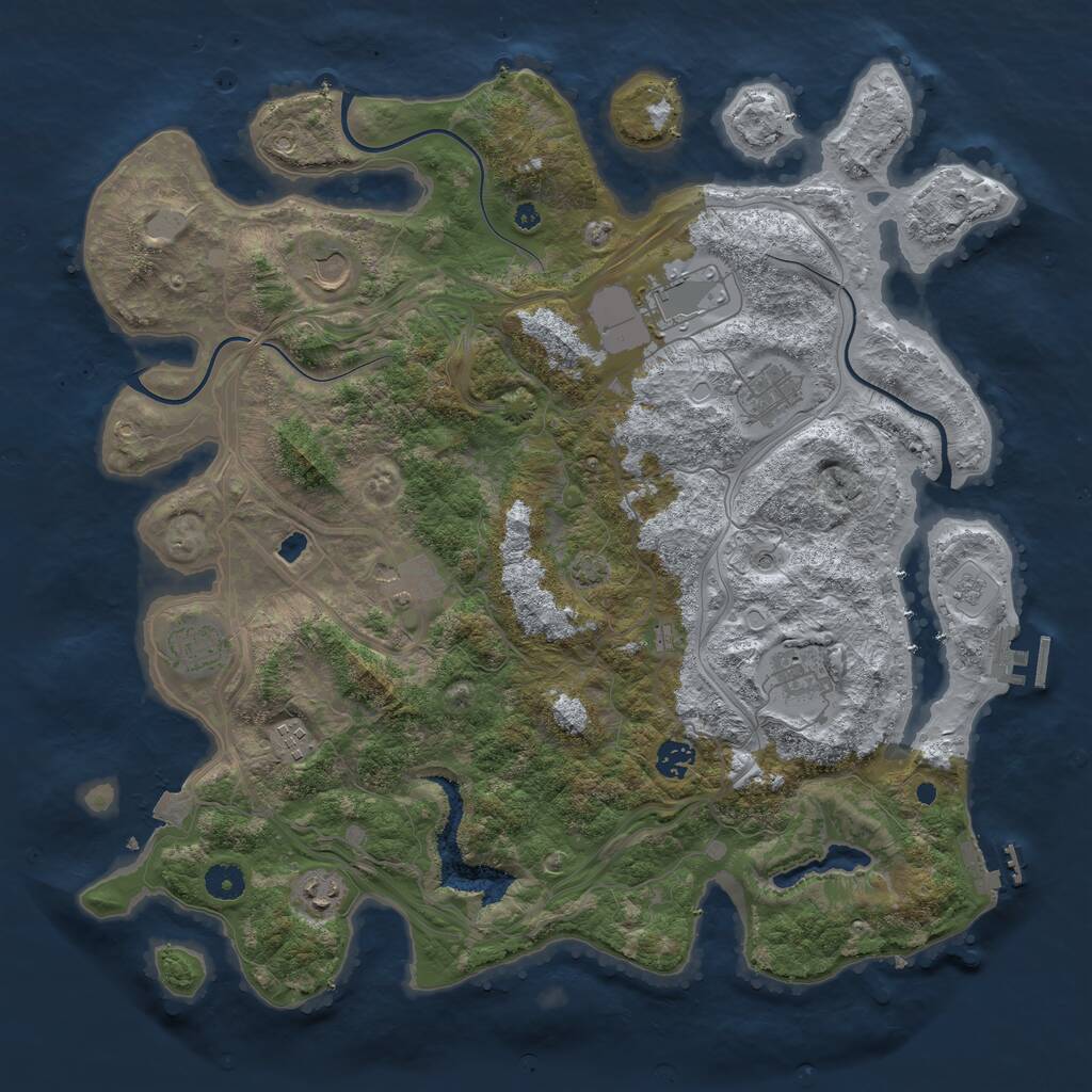 Rust Map: Procedural Map, Size: 4250, Seed: 5496995, 15 Monuments