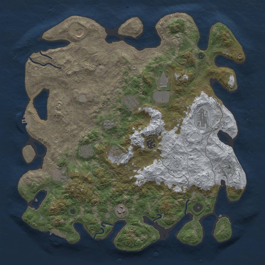 Rust Map: Procedural Map, Size: 4250, Seed: 5451917, 20 Monuments