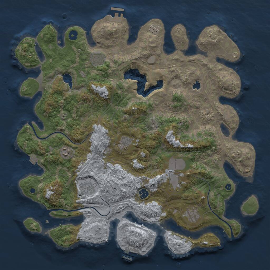 Rust Map: Procedural Map, Size: 4250, Seed: 5742513, 15 Monuments