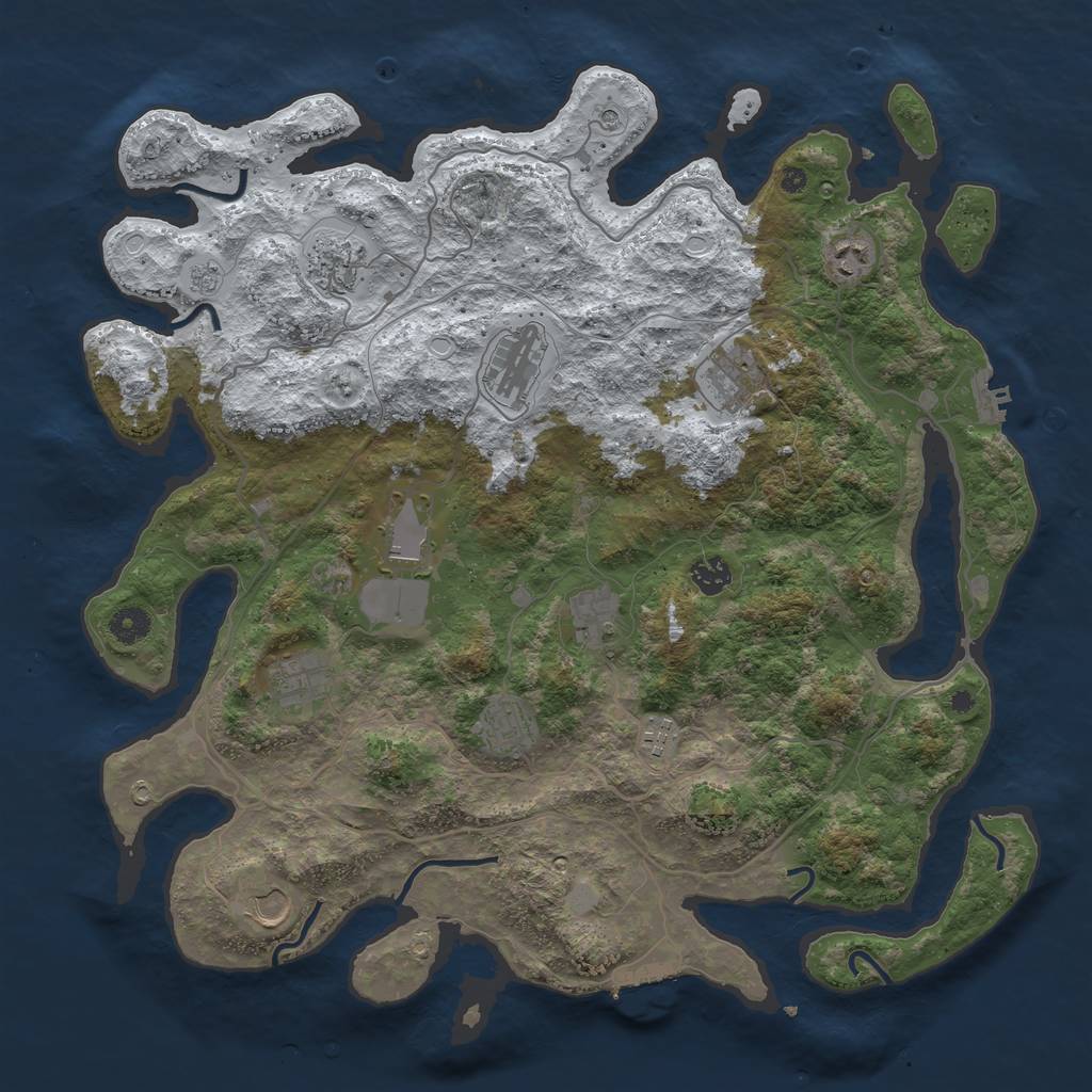 Rust Map: Procedural Map, Size: 4250, Seed: 5388533, 20 Monuments