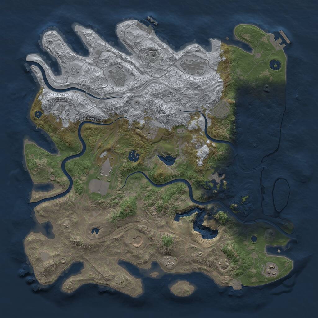 Rust Map: Procedural Map, Size: 4250, Seed: 976780, 17 Monuments