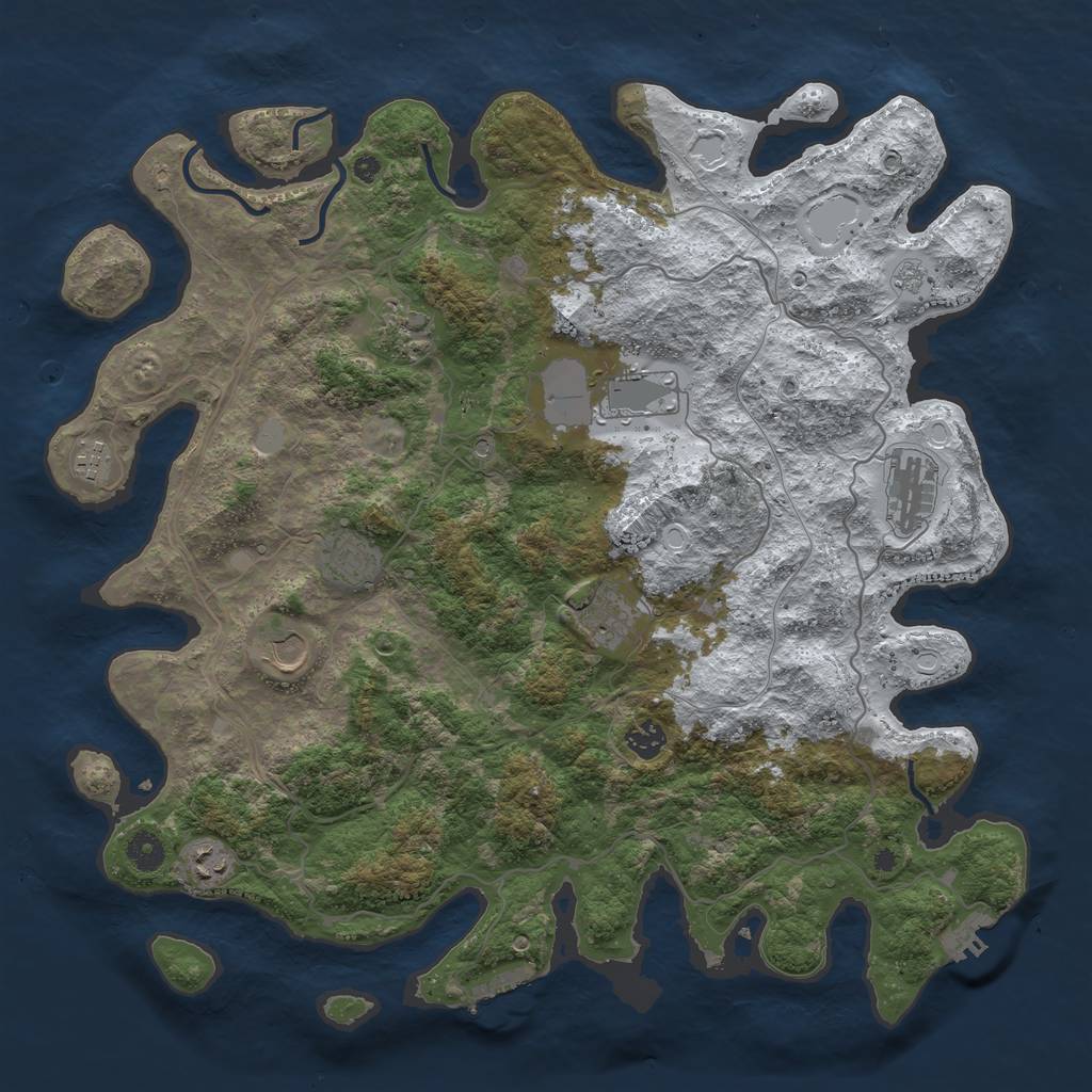Rust Map: Procedural Map, Size: 4250, Seed: 6320703, 18 Monuments