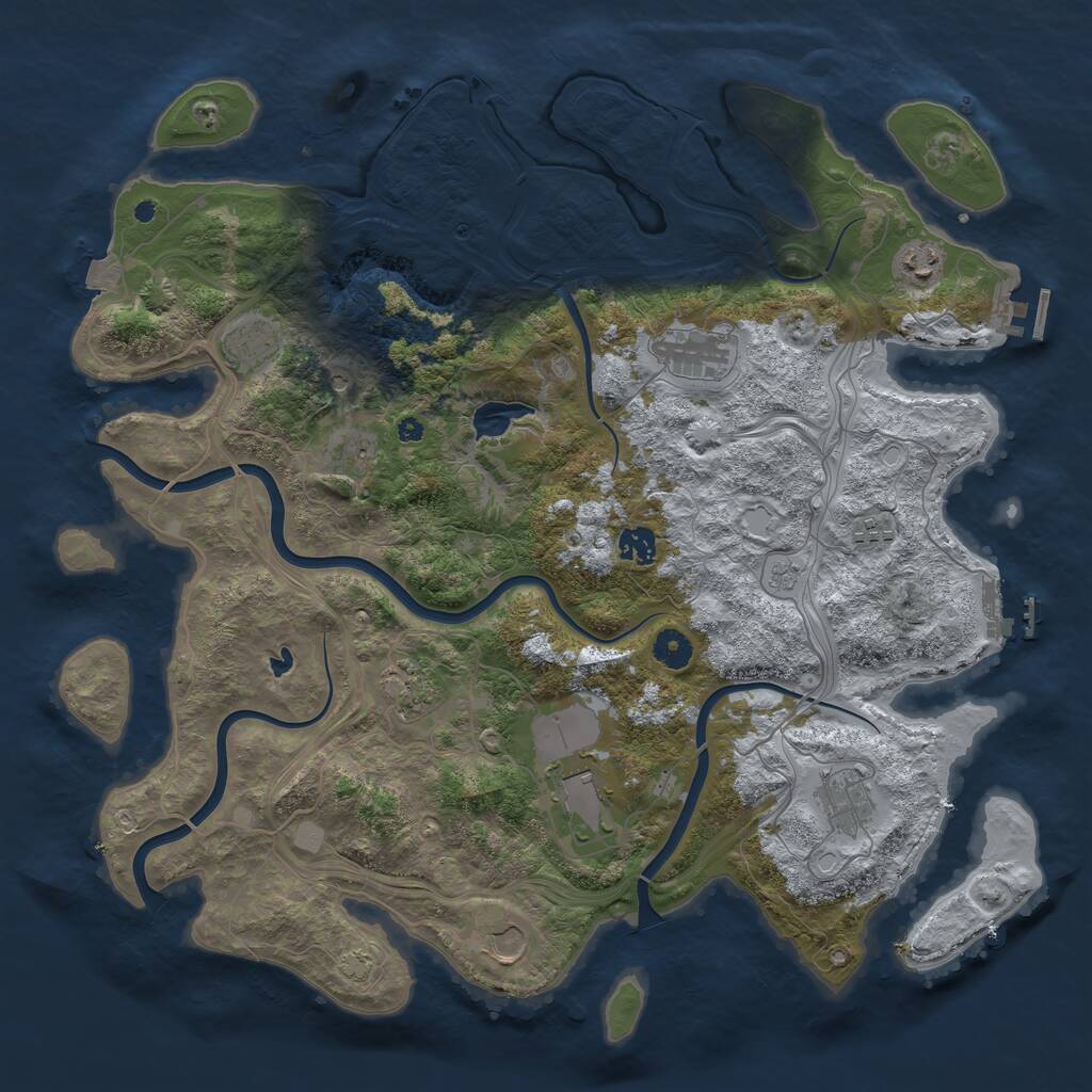 Rust Map: Procedural Map, Size: 4250, Seed: 4523289, 16 Monuments