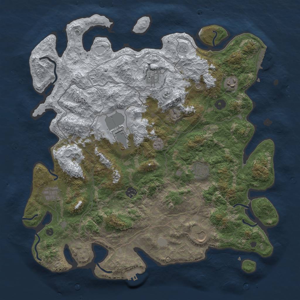 Rust Map: Procedural Map, Size: 4250, Seed: 4813628, 17 Monuments