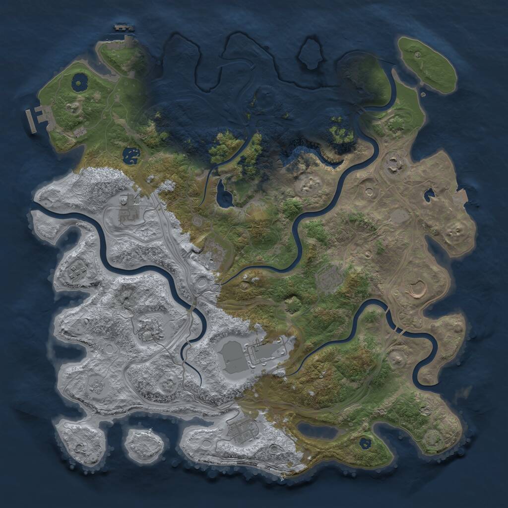 Rust Map: Procedural Map, Size: 4250, Seed: 2867019, 16 Monuments