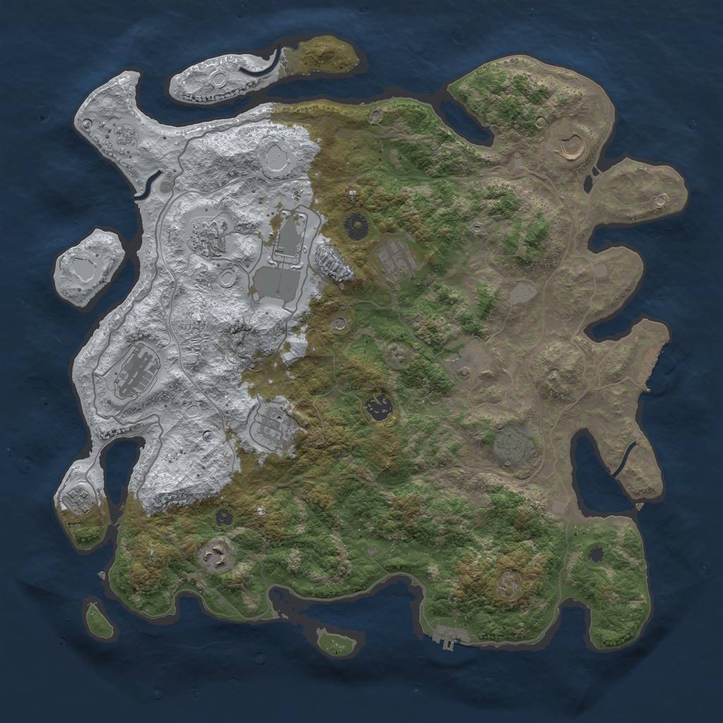 Rust Map: Procedural Map, Size: 4250, Seed: 5030807, 20 Monuments
