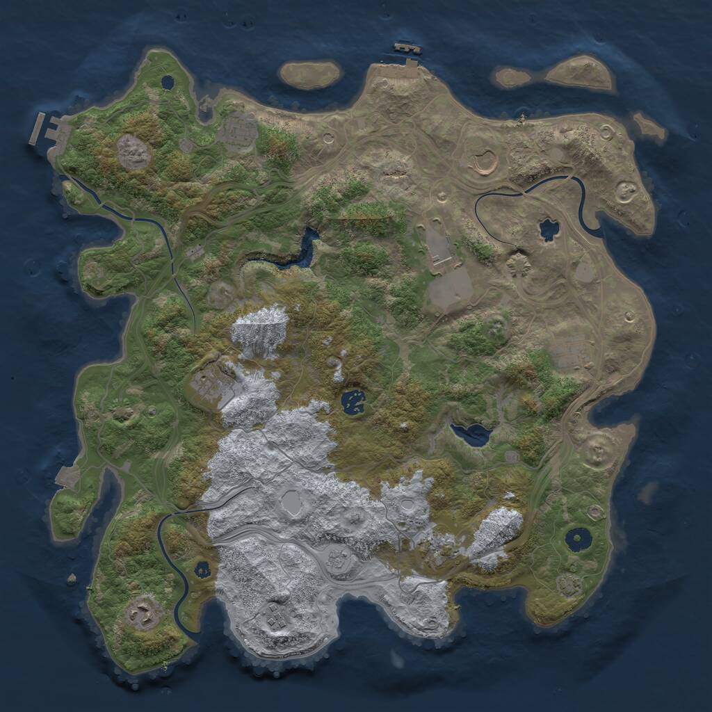 Rust Map: Procedural Map, Size: 4250, Seed: 3428777, 15 Monuments