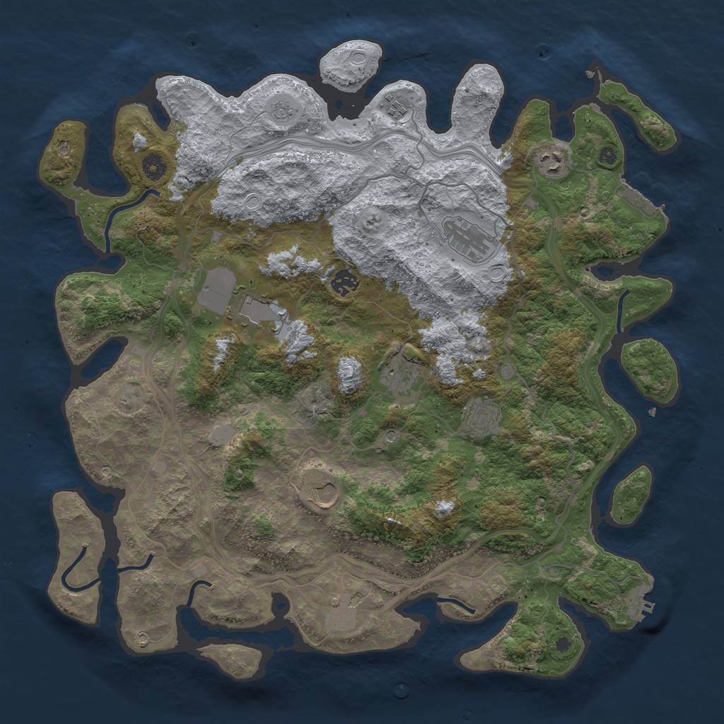 Rust Map: Procedural Map, Size: 4250, Seed: 4197364, 18 Monuments