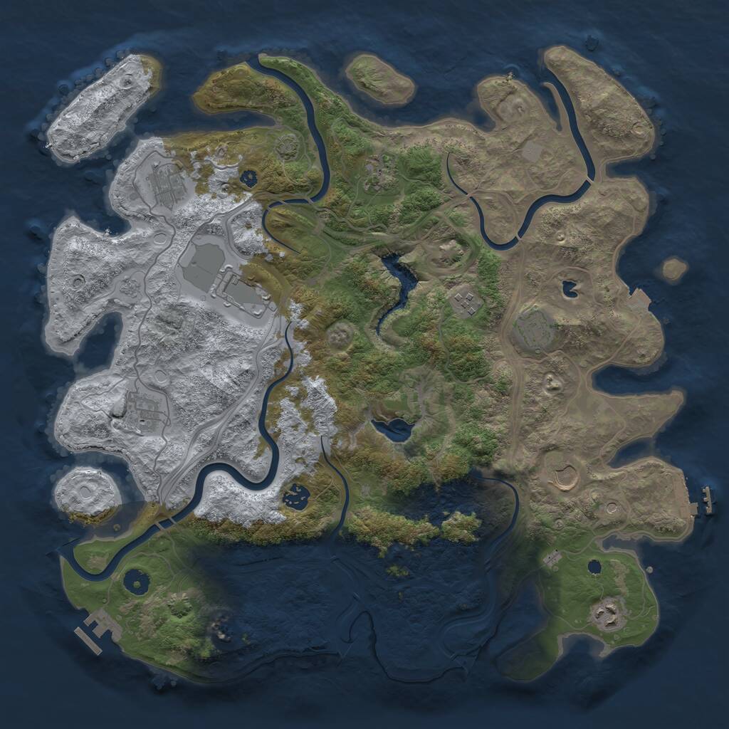 Rust Map: Procedural Map, Size: 4250, Seed: 5149214, 15 Monuments