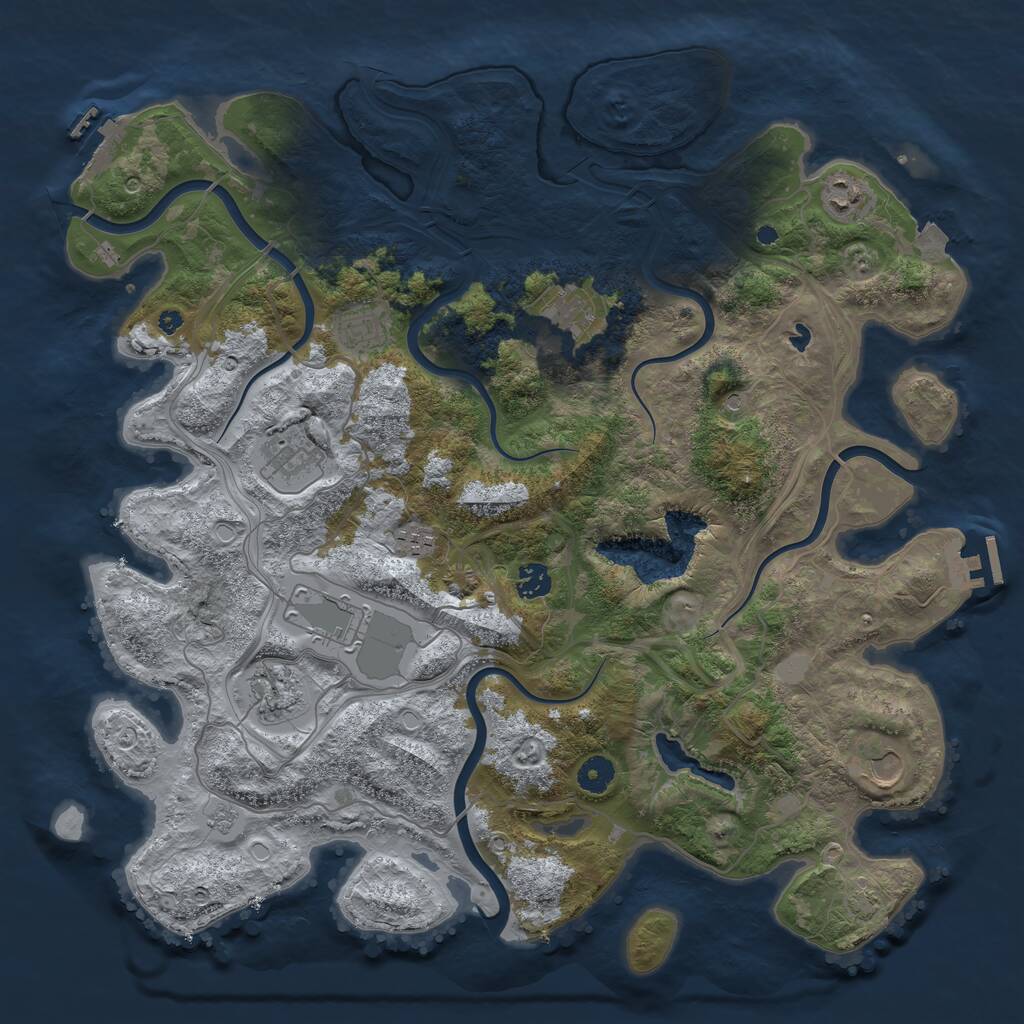 Rust Map: Procedural Map, Size: 4250, Seed: 5454701, 15 Monuments