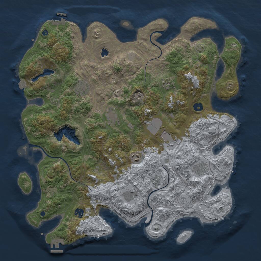Rust Map: Procedural Map, Size: 4250, Seed: 6104583, 15 Monuments