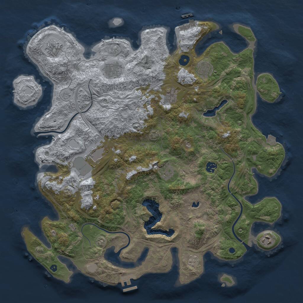 Rust Map: Procedural Map, Size: 4250, Seed: 6309590, 15 Monuments