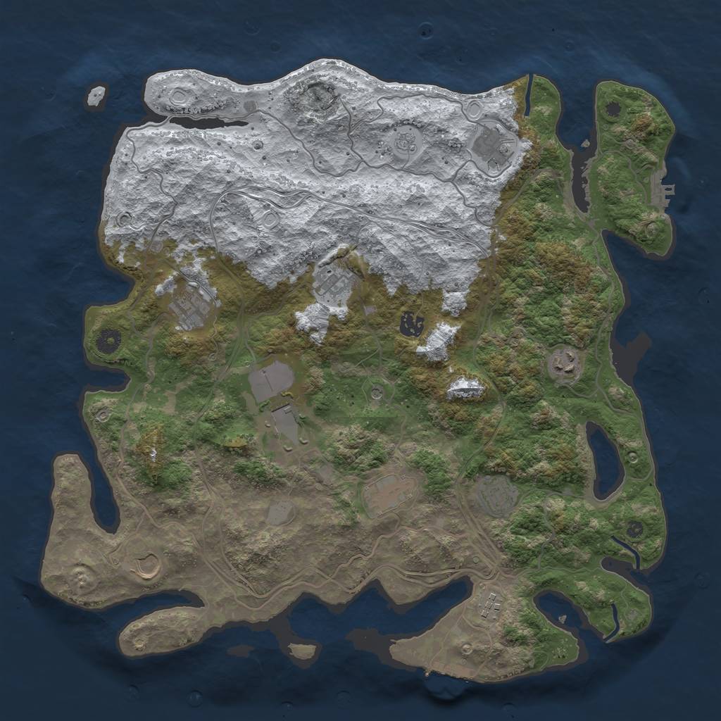 Rust Map: Procedural Map, Size: 4250, Seed: 474952, 19 Monuments