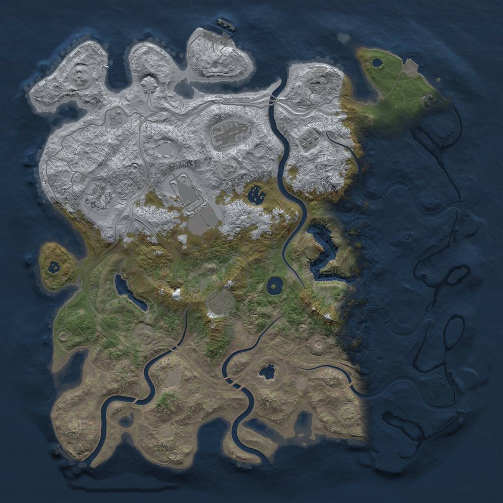 Rust Map: Procedural Map, Size: 4250, Seed: 5019390, 12 Monuments