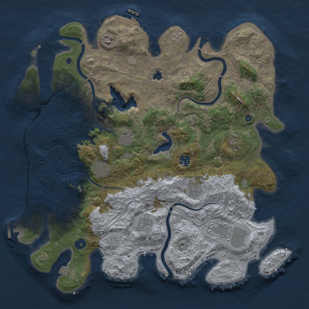 Rust Map: Procedural Map, Size: 4250, Seed: 5852440, 15 Monuments