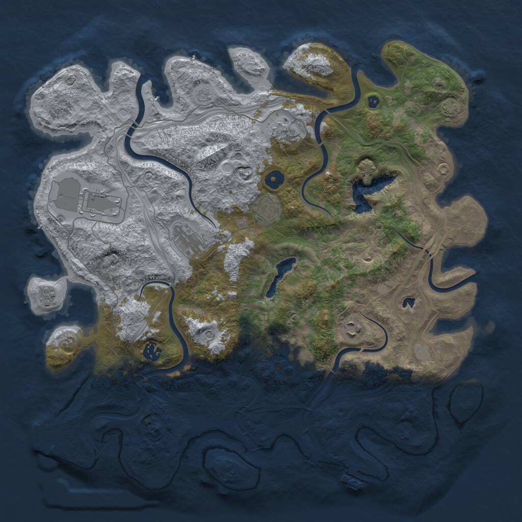 Rust Map: Procedural Map, Size: 4250, Seed: 4320255, 14 Monuments