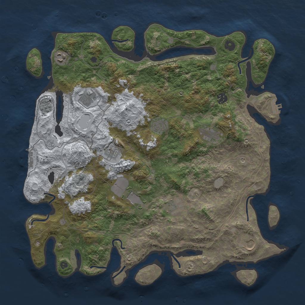 Rust Map: Procedural Map, Size: 4250, Seed: 567720, 19 Monuments
