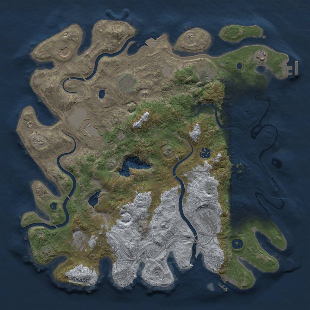 Rust Map: Procedural Map, Size: 4250, Seed: 3507420, 15 Monuments
