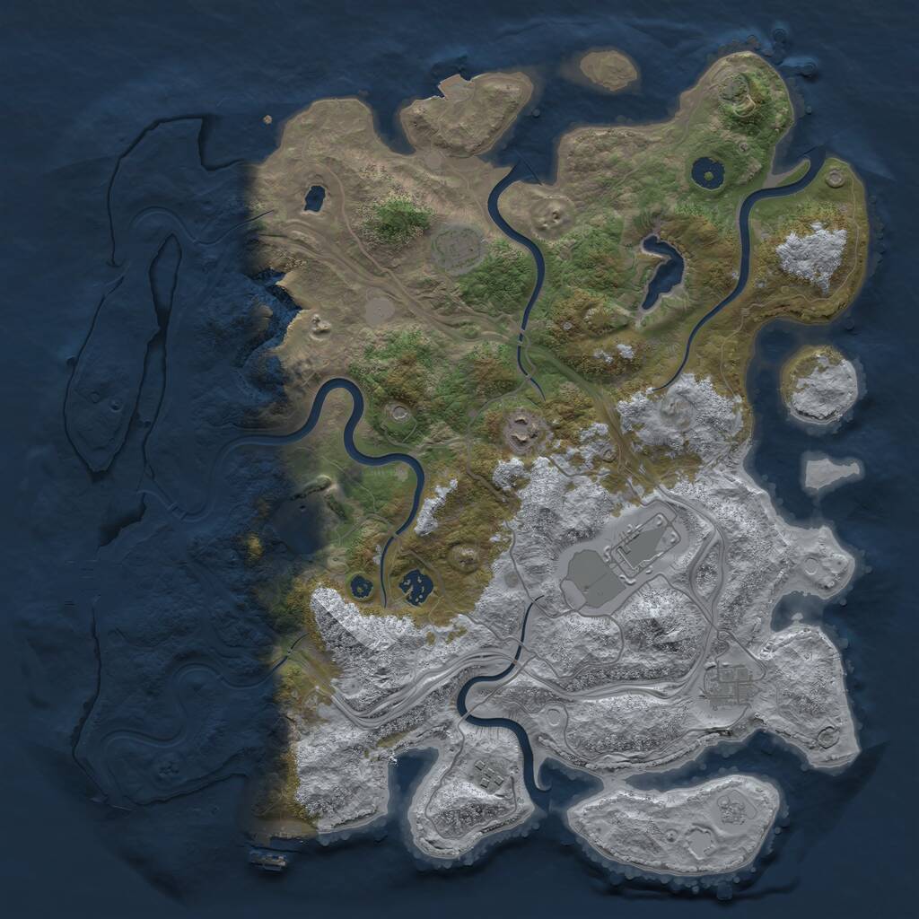 Rust Map: Procedural Map, Size: 4250, Seed: 2015349, 13 Monuments