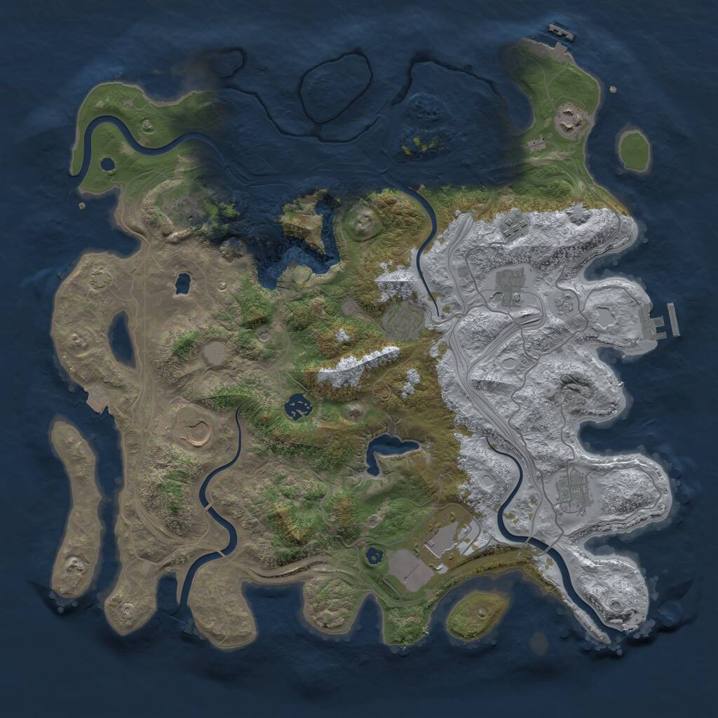 Rust Map: Procedural Map, Size: 4250, Seed: 5065467, 15 Monuments